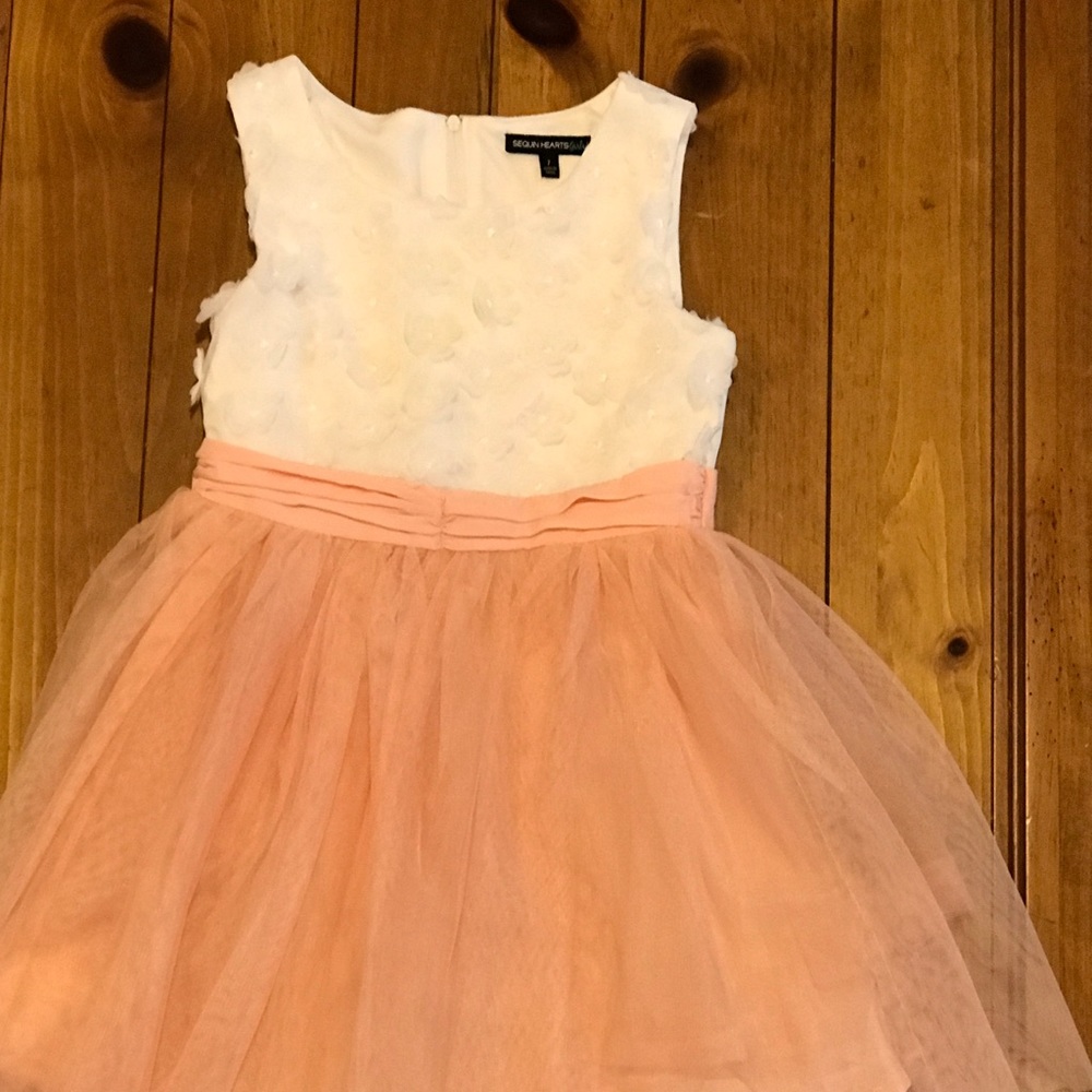 Sequin Heart Girls Dress Size 7